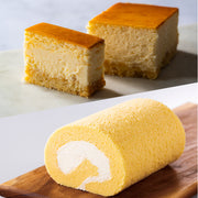 【シェフパティシエのロール＆チーズケーキセット】スフレチーズロール ＆ベイクドチーズケーキセット